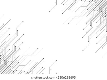 Abstrakter Hintergrund mit Struktur der Technologiekarte. Elektronische Motherboard-Illustration. Kommunikations- und Ingenieurkonzept. Vektorgrafik