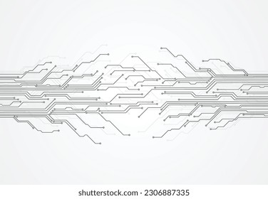 Abstract background with technology circuit board texture. Electronic motherboard illustration. Communication and engineering concept. Vector illustration