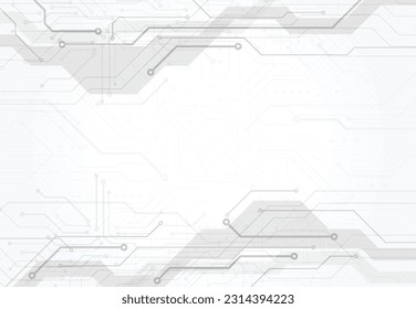 Abstract background with technology circuit board texture. Electronic motherboard illustration. Communication and engineering concept. Vector illustration