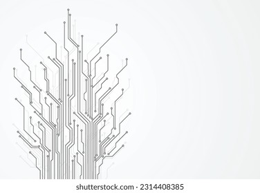 Abstrakter Hintergrund mit Struktur der Technologiekarte. Elektronische Motherboard-Illustration. Kommunikations- und Ingenieurkonzept. Vektorgrafik