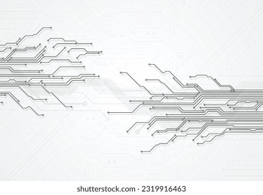 Abstract background with technology circuit board texture. Electronic motherboard illustration. Communication and engineering concept. Vector illustration