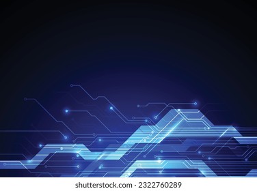 Abstrakter Hintergrund mit Struktur der Technologiekarte. Elektronisches Forum für künstliche Intelligenz. Kommunikations- und Ingenieurkonzept. Vektorgrafik