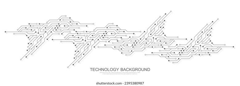 Abstract background with technology circuit board texture. Modern electronic motherboard texture. Engineering and communication concept for header, web banner, website, presentation