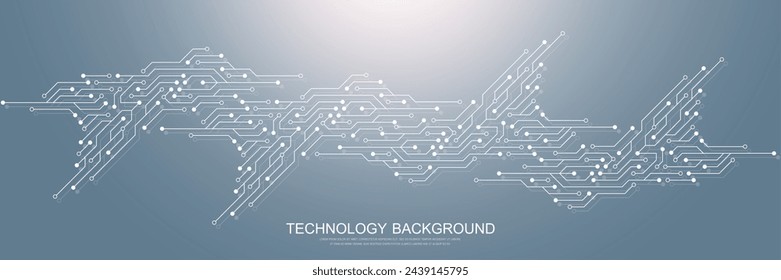 Abstrakter Hintergrund mit Technologie-Leiterplatten-Textur. Moderne elektronische Hauptplatinen-Textur. Engineering- und Kommunikationskonzept für Header, Webbanner, Website, Präsentation.