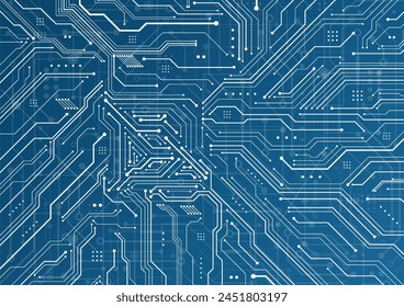 Abstract background with technology circuit board texture. Electronic motherboard illustration. Communication and engineering concept. Vector illustration