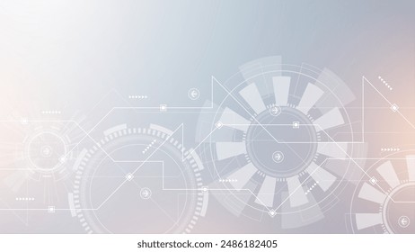 Abstract background with technology circuit board texture. Modern electronic motherboard texture. Engineering and communication concept for header, web banner, website, presentation