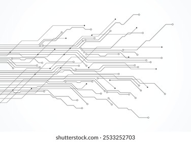 Abstract background with technology circuit board texture. Electronic motherboard illustration. Communication and engineering concept. Vector illustration