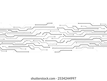 Abstract background with technology circuit board texture. Electronic motherboard illustration. Communication and engineering concept. Vector illustration