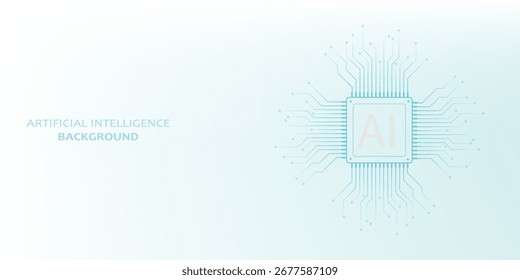 Abstract background with technology circuit board texture. Artificial intelligence electronic board. Communication and engineering concept. Digital vector illustration