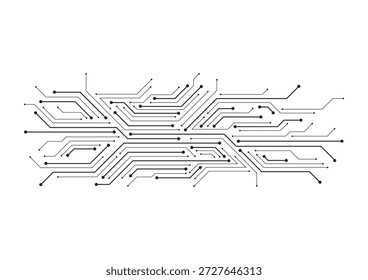 Fondo Abstractas con textura de placa de circuito de tecnología. Ilustración de placa base Electrónica. Concepto de comunicación e ingeniería. Ilustración vectorial