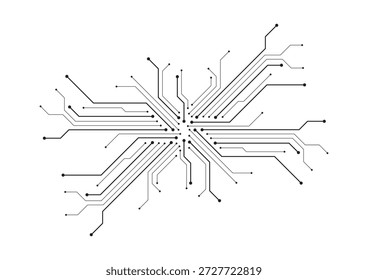 Fondo Abstractas con textura de placa de circuito de tecnología. Ilustración de placa base Electrónica. Concepto de comunicación e ingeniería. Ilustración vectorial