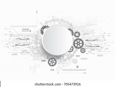 Abstract background with technology circuit board texture. Electronic motherboard illustration. Communication and engineering concept. Vector illustration