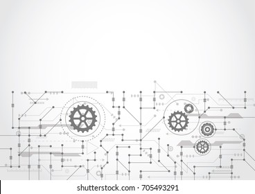 Fondo abstracto con la textura de la placa de circuitos de tecnología. Ilustración electrónica de la placa base. Concepto de comunicación e ingeniería. Ilustración del vector