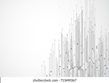 Fondo abstracto con la textura de la placa de circuitos de tecnología. Ilustración electrónica de la placa base. Concepto de comunicación e ingeniería. Ilustración del vector