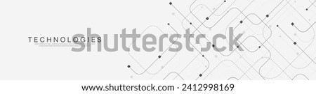 Abstract background with technology circuit board texture. Modern electronic motherboard texture. Engineering and communication concept for header, web banner, website, presentation