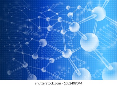 Concepto de tecnología de fondo abstracto en luz azul, sanación corporal humana, análisis de pruebas clon ADN defectuoso, medicina internacional global y tecnología moderna ciencia médica en el futuro.