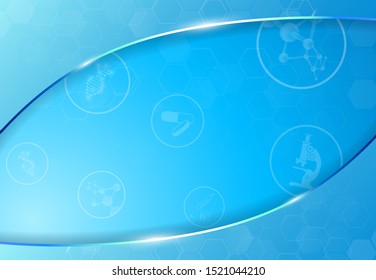 abstract background technology concept in blue light,brain and human body heal ,technology modern medical science in future and global international medical with tests analysis clone DNA human