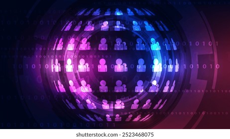 abstract background technology concept in blue light, vector illustration EPS10