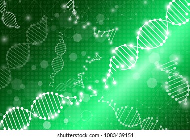 abstract background technology concept in green light,human body heal,technology modern medical science in future and global international medical with tests analysis clone DNA human