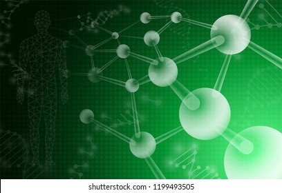 abstract background technology concept in green light,human body heal,technology modern medical science in future and global international medical with tests analysis clone DNA human