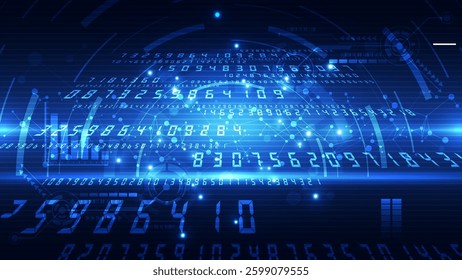 abstract background technology concept with hi-tech communication and digital data