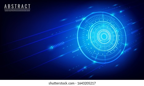 Abstract background technology concept vector. With arrow,dot and circle.