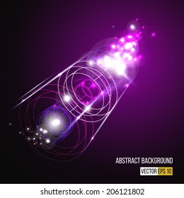 Abstract background of technology connections with portal. vector