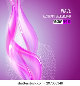 Abstract background of technology connections with wave. vector