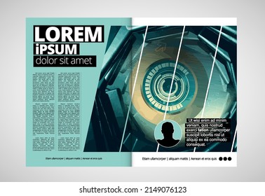 Abstract background technology. Design for brochure, banner idea, book, booklet print or e-book. Layout ready for use, vector. 