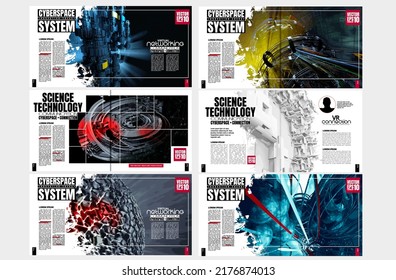 Abstract background technology. Design for brochure, banner idea, book, booklet print or e-book. Layout ready for use, vector. 