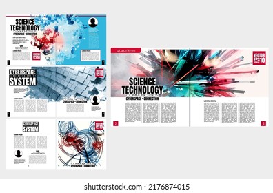 Abstract background technology. Design for brochure, banner idea, book, booklet print or e-book. Layout ready for use, vector. 