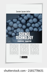 Abstract background technology. Design for brochure, banner idea, book, booklet print or e-book. Layout ready for use, vector. 