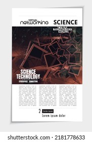 Abstrakte Hintergrundtechnologie. Design für Broschüren, Bannergedanken, Bücher, Buchdrucke oder E-Book. Layout einsatzbereit, Vektorgrafik. 