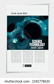 Abstract background technology. Design for brochure, banner idea, book, booklet print or e-book. Layout ready for use, vector. 