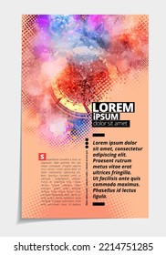 Abstract background technology. Design for brochure, banner idea, book, booklet print or e-book. Layout ready for use, vector. 