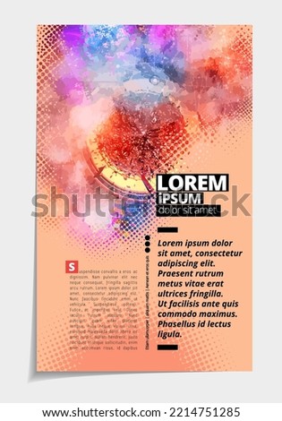 Abstract background technology. Design for brochure, banner idea, book, booklet print or e-book. Layout ready for use, vector. 