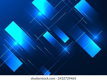 Abstract background technology, digital data lines overlaid with sharp geometric shapes that add dimension. vector illustration, brochure, poster