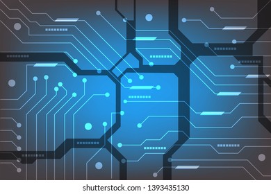 Abstract Background of technology electronic board with line connection and modern element.