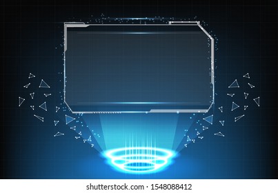 abstract background technology of futuristic sci-fi hud display