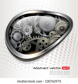 Abstract background with technology gears, vector.