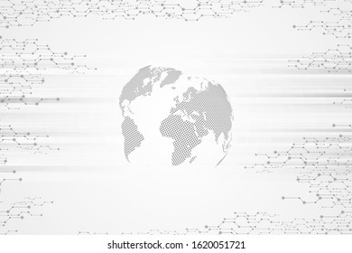 Abstract background technology  graphic design.  Network wireless systems and internet . Big data .Global network high speed connection data rate technology 