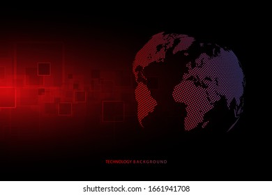 Abstract background technology  graphic design.  Network wireless systems and internet . Big data .Global network high speed connection data rate technology 