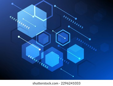 Abstract background technology hexagon conveys the internals of the digital systems working behind them to deliver accurate information.
