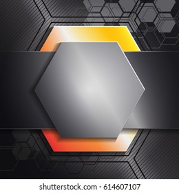 Abstract Background Technology with Hexagon Shape.