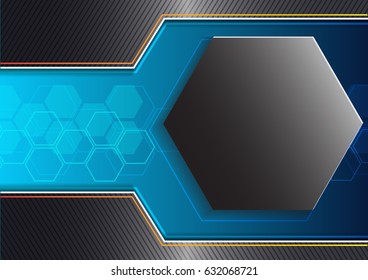 Abstract Background Technology with Hexagon Shape.