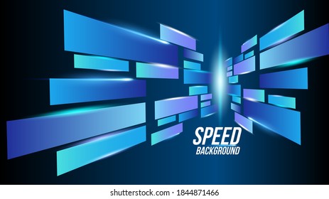 Tecnología de fondo abstracta carreras de alta velocidad para deportes de exposición larga sobre fondo negro.Forma geométrica moderna de diseño elegante.Ilustración vectorial.