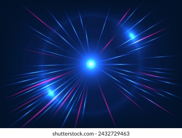 Abstract background technology The high speed central line of light represents the collaborative transmission of data into the server system at high speed. vector illustration, brochure, poster,