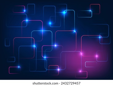 Abstract background technology holes square line lines that overlap in interesting ways Shows the flow of information through digital data. vector illustration, brochure, poster
