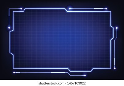 Abstract Background Of Technology HUD Or Head-Up Display Frame 