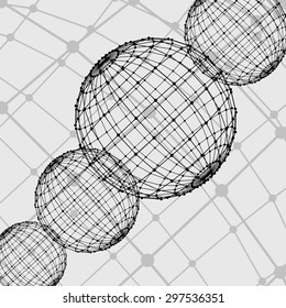 Abstract background. Technology mesh polygonal vector.
